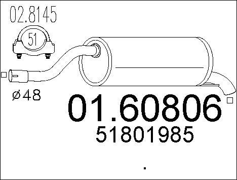 MTS 01.60806 - Izplūdes gāzu trokšņa slāpētājs (pēdējais) autodraugiem.lv