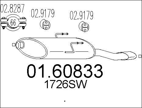 MTS 01.60833 - Izplūdes gāzu trokšņa slāpētājs (pēdējais) autodraugiem.lv