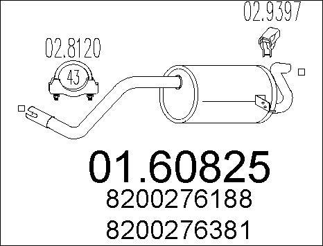 MTS 01.60825 - Izplūdes gāzu trokšņa slāpētājs (pēdējais) autodraugiem.lv