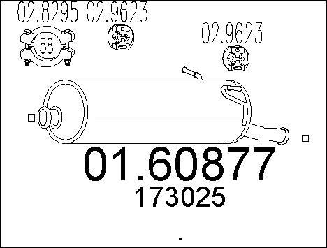 MTS 01.60877 - Izplūdes gāzu trokšņa slāpētājs (pēdējais) autodraugiem.lv