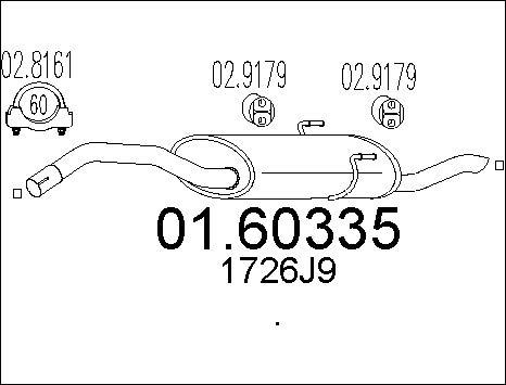 MTS 01.60335 - Izplūdes gāzu trokšņa slāpētājs (pēdējais) autodraugiem.lv