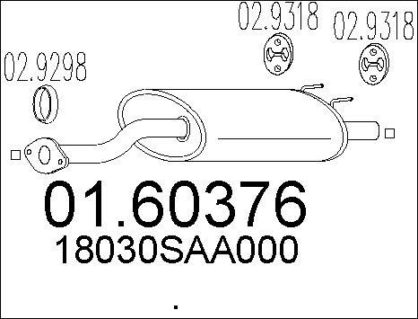 MTS 01.60376 - Izplūdes gāzu trokšņa slāpētājs (pēdējais) autodraugiem.lv