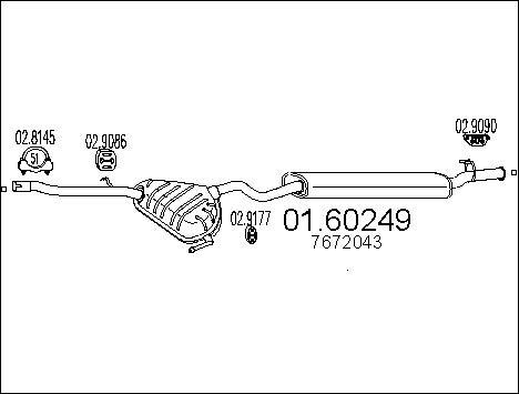 MTS 01.60249 - Izplūdes gāzu trokšņa slāpētājs (pēdējais) autodraugiem.lv