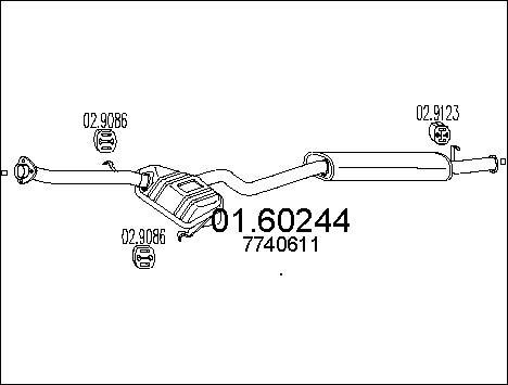 MTS 01.60244 - Izplūdes gāzu trokšņa slāpētājs (pēdējais) autodraugiem.lv