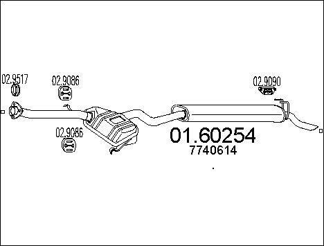 MTS 01.60254 - Izplūdes gāzu trokšņa slāpētājs (pēdējais) autodraugiem.lv