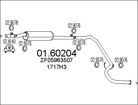 MTS 01.60204 - Izplūdes gāzu trokšņa slāpētājs (pēdējais) autodraugiem.lv