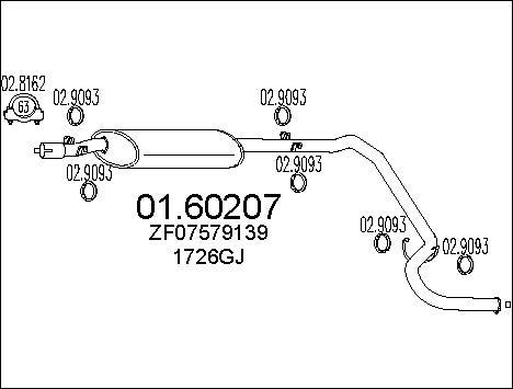 MTS 01.60207 - Izplūdes gāzu trokšņa slāpētājs (pēdējais) autodraugiem.lv