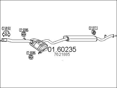 MTS 01.60235 - Izplūdes gāzu trokšņa slāpētājs (pēdējais) autodraugiem.lv