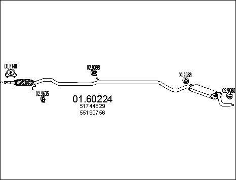 MTS 01.60224 - Izplūdes gāzu trokšņa slāpētājs (pēdējais) autodraugiem.lv