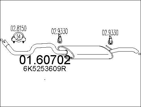 MTS 01.60702 - Izplūdes gāzu trokšņa slāpētājs (pēdējais) autodraugiem.lv