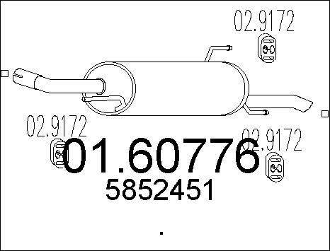 MTS 01.60776 - Izplūdes gāzu trokšņa slāpētājs (pēdējais) autodraugiem.lv