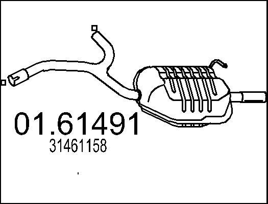 MTS 01.61491 - Izplūdes gāzu trokšņa slāpētājs (pēdējais) autodraugiem.lv