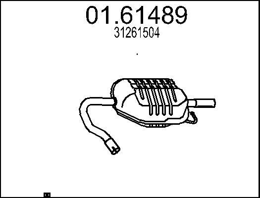 MTS 01.61489 - Izplūdes gāzu trokšņa slāpētājs (pēdējais) autodraugiem.lv