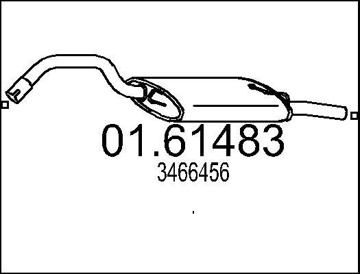 MTS 01.61483 - Izplūdes gāzu trokšņa slāpētājs (pēdējais) autodraugiem.lv