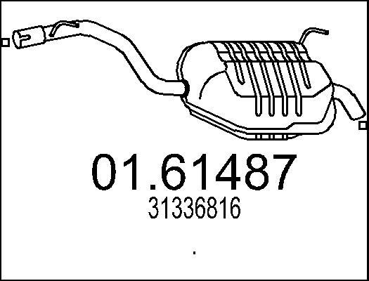 MTS 01.61487 - Izplūdes gāzu trokšņa slāpētājs (pēdējais) autodraugiem.lv