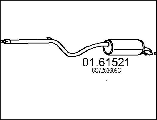 MTS 01.61521 - Izplūdes gāzu trokšņa slāpētājs (pēdējais) autodraugiem.lv