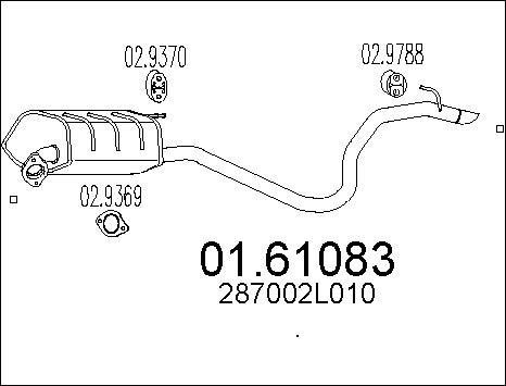 MTS 01.61083 - Izplūdes gāzu trokšņa slāpētājs (pēdējais) autodraugiem.lv