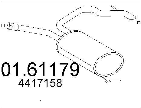 MTS 01.61179 - Izplūdes gāzu trokšņa slāpētājs (pēdējais) autodraugiem.lv