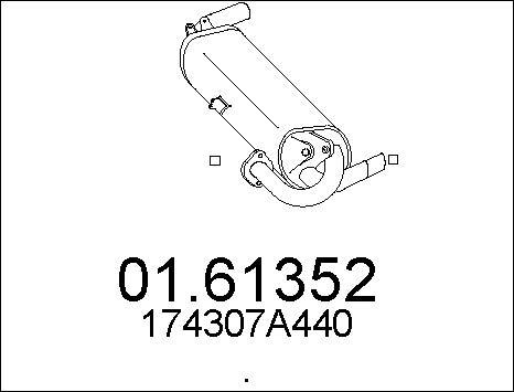 MTS 01.61352 - Izplūdes gāzu trokšņa slāpētājs (pēdējais) autodraugiem.lv