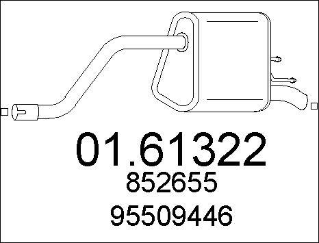 MTS 01.61322 - Izplūdes gāzu trokšņa slāpētājs (pēdējais) autodraugiem.lv