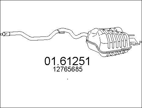 MTS 01.61251 - Izplūdes gāzu trokšņa slāpētājs (pēdējais) autodraugiem.lv