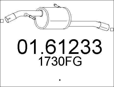 MTS 01.61233 - Izplūdes gāzu trokšņa slāpētājs (pēdējais) autodraugiem.lv