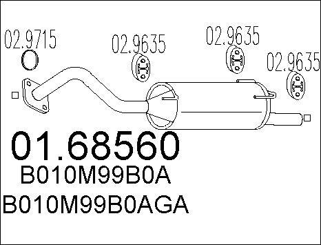 MTS 01.68560 - Izplūdes gāzu trokšņa slāpētājs (pēdējais) autodraugiem.lv