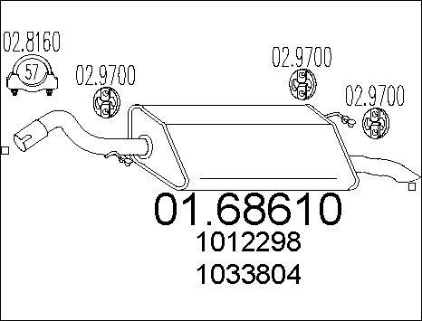 MTS 01.68610 - Izplūdes gāzu trokšņa slāpētājs (pēdējais) autodraugiem.lv