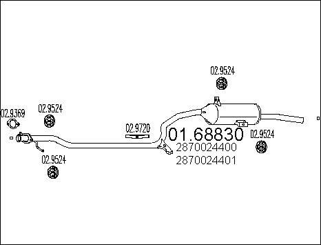MTS 01.68830 - Izplūdes gāzu trokšņa slāpētājs (pēdējais) autodraugiem.lv