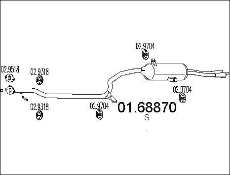 MTS 01.68870 - Izplūdes gāzu trokšņa slāpētājs (pēdējais) autodraugiem.lv