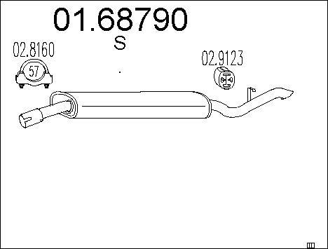 MTS 01.68790 - Izplūdes gāzu trokšņa slāpētājs (pēdējais) autodraugiem.lv