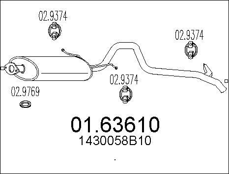 MTS 01.63610 - Izplūdes gāzu trokšņa slāpētājs (pēdējais) autodraugiem.lv