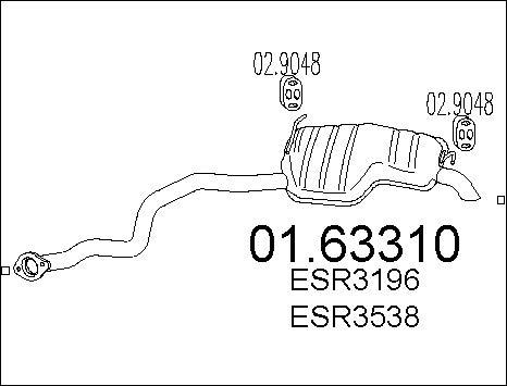 MTS 01.63310 - Izplūdes gāzu trokšņa slāpētājs (pēdējais) autodraugiem.lv