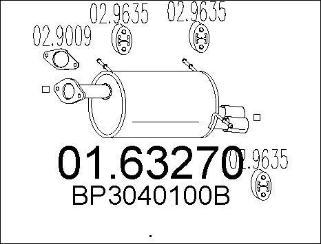 MTS 01.63270 - Izplūdes gāzu trokšņa slāpētājs (pēdējais) autodraugiem.lv