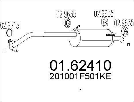 MTS 01.62410 - Izplūdes gāzu trokšņa slāpētājs (pēdējais) autodraugiem.lv