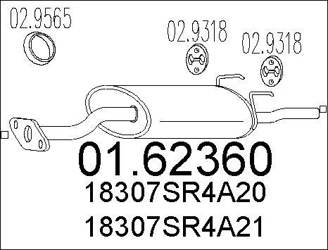 MTS 01.62360 - Izplūdes gāzu trokšņa slāpētājs (pēdējais) autodraugiem.lv