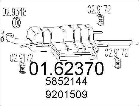 MTS 01.62370 - Izplūdes gāzu trokšņa slāpētājs (pēdējais) autodraugiem.lv