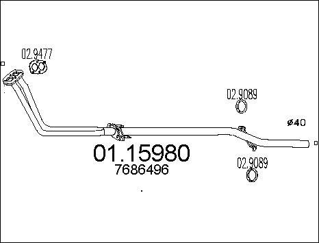 MTS 01.15980 - Izplūdes caurule autodraugiem.lv