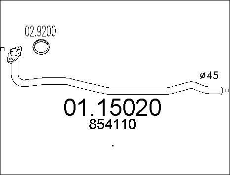 MTS 01.15020 - Izplūdes caurule autodraugiem.lv