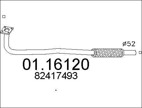 MTS 01.16120 - Izplūdes caurule autodraugiem.lv