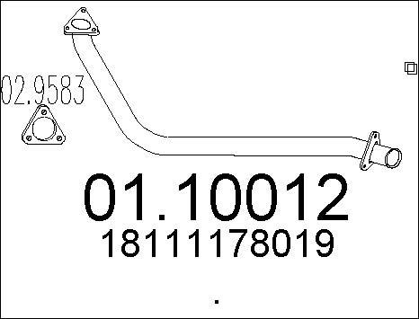 MTS 01.10012 - Izplūdes caurule autodraugiem.lv