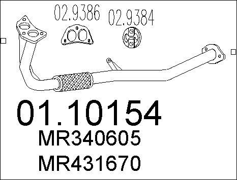 MTS 01.10154 - Izplūdes caurule autodraugiem.lv