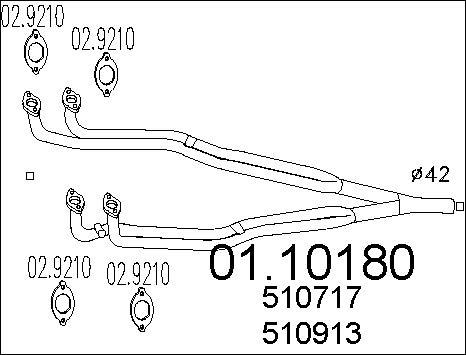 MTS 01.10180 - Izplūdes caurule autodraugiem.lv