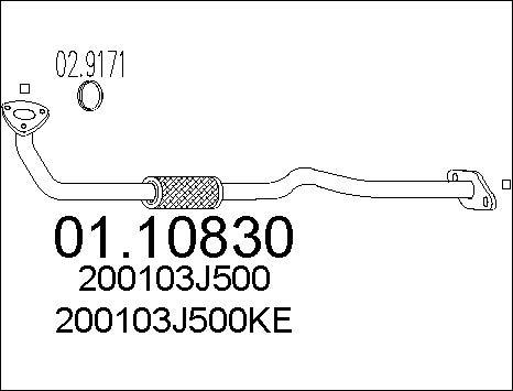 MTS 01.10830 - Izplūdes caurule autodraugiem.lv