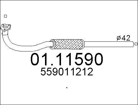 MTS 01.11590 - Izplūdes caurule autodraugiem.lv