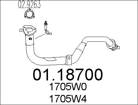 MTS 01.18700 - Izplūdes caurule autodraugiem.lv