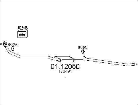 MTS 01.12050 - Izplūdes caurule autodraugiem.lv