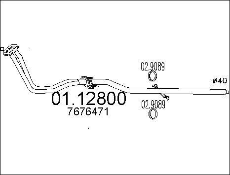 MTS 01.12800 - Izplūdes caurule autodraugiem.lv