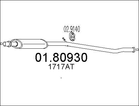 MTS 01.80930 - Vidējais izpl. gāzu trokšņa slāpētājs autodraugiem.lv