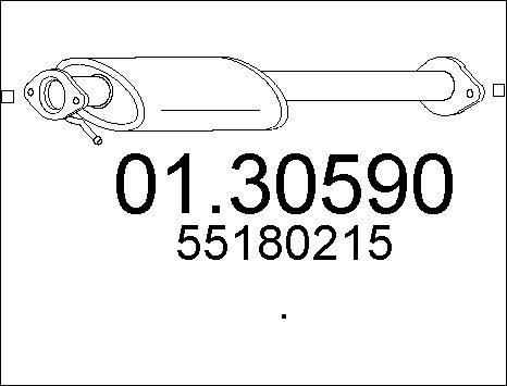 MTS 01.30590 - Izplūdes gāzu priekšslāpētājs autodraugiem.lv